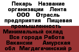 Пекарь › Название организации ­ Лента, ООО › Отрасль предприятия ­ Пищевая промышленность › Минимальный оклад ­ 1 - Все города Работа » Вакансии   . Амурская обл.,Магдагачинский р-н